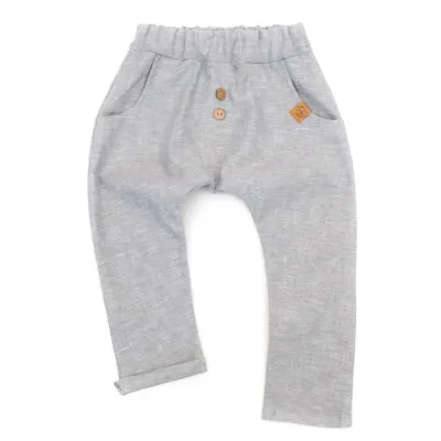 Pumphose | Leinen | hellgrau | Gr. 128/134