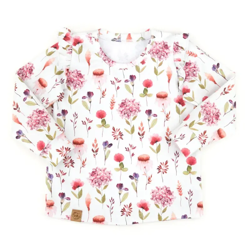 Langarmshirt mit Rüschen | Hortensie & Klee