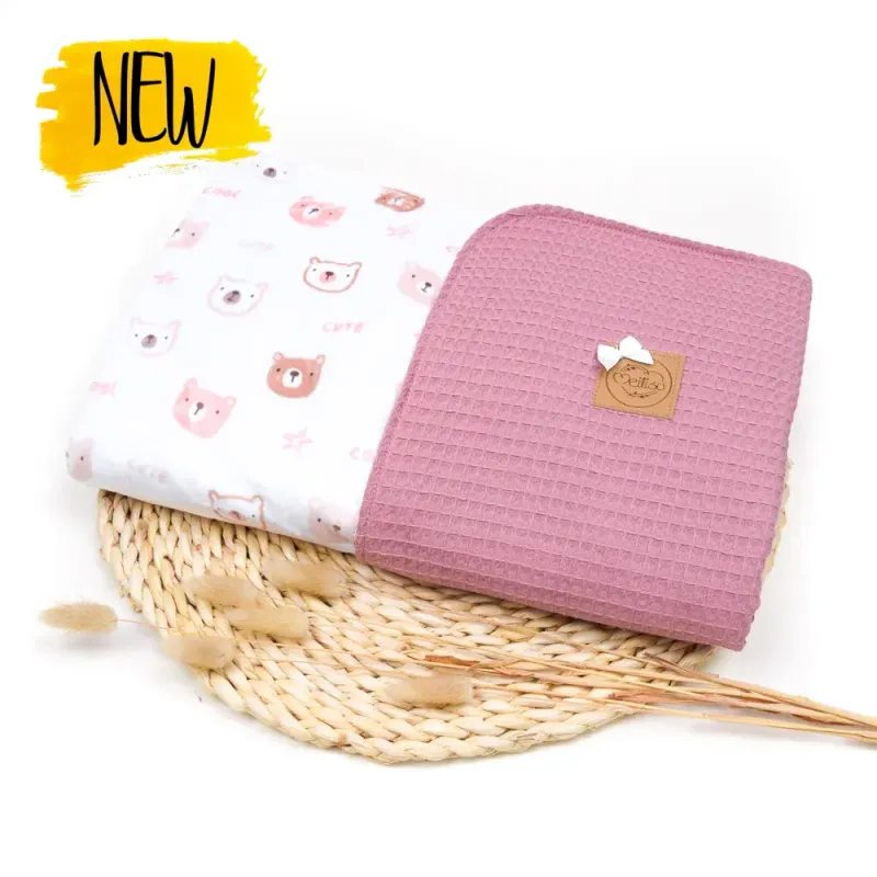 Babydecke | cute bear | rosé | individualisierbar Babydecke | cute bear | rosé | individualisierbar