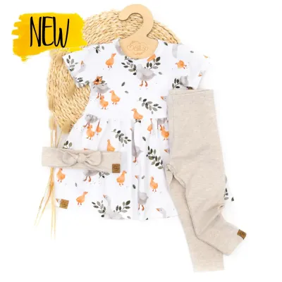 Set | Familie Gans | Kleid & Leggings & Haarband
