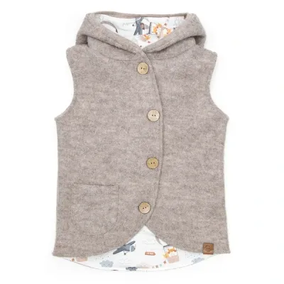 Walkweste | beige meliert