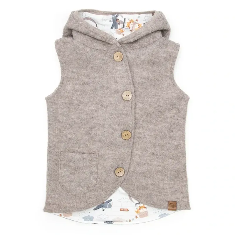 Walkweste | beige meliert