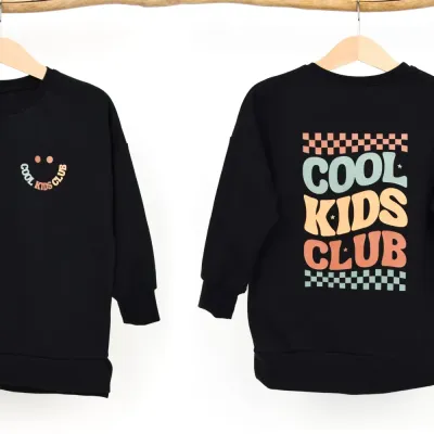Oversized Pullover | COOL KIDS CLUB | schwarz -orange Oversized Pullover COOL KIDS CLUB Kinder schwarz