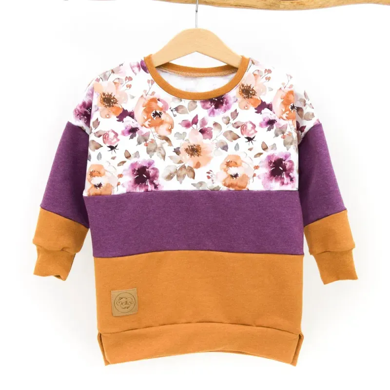 Oversized Pullover | Wildrose beere senfgelb