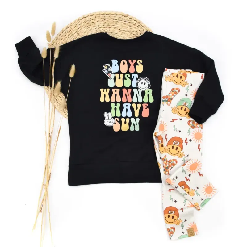 Set | Cool Smiley schwarz | Pullover & Leggings