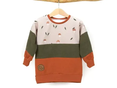 Oversized Pullover | Fliegenpilz khaki terra