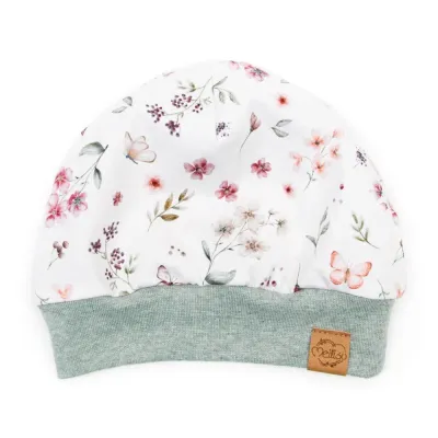 Bündchenmütze | kleiner Schmetterling | Gr. 45-47 cm