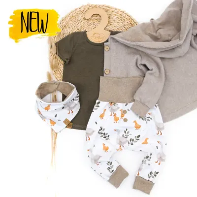 Set | Familie Gans | Fleecejacke & Pumphose & Shirt & Halstuch