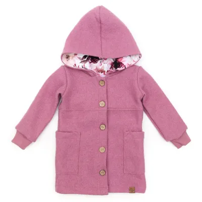 Walkmantel Wollwalk Mantel Mädchen Kinder Meilisu altrosa
