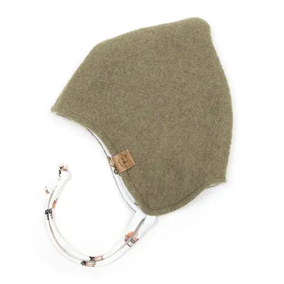 Walkmütze mit Zipfel | olivbraun