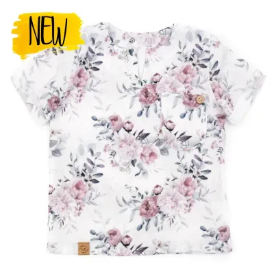 T-Shirt | Musselin | Frühlingsrosen