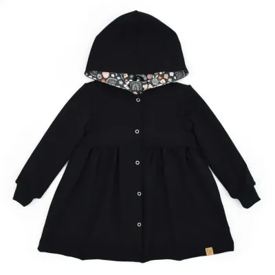 Sweatmantel | schwarz