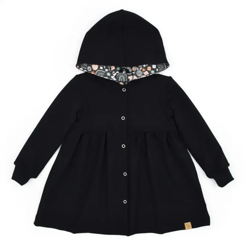 Sweatmantel | schwarz