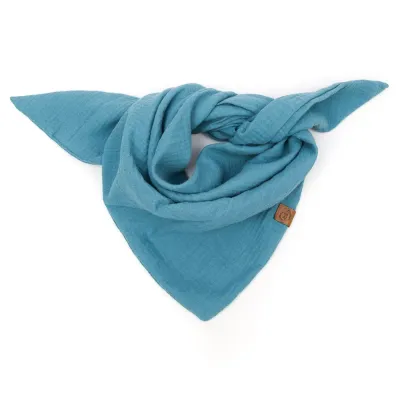 Dreieckstuch Kinder | Musselin | rauchblau