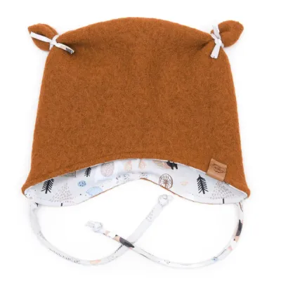 Walkmütze mit Ohren | kupfer | Gr. 45-47 cm