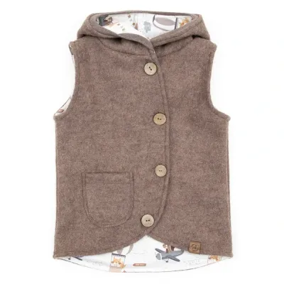 Walkweste | hellbraun meliert