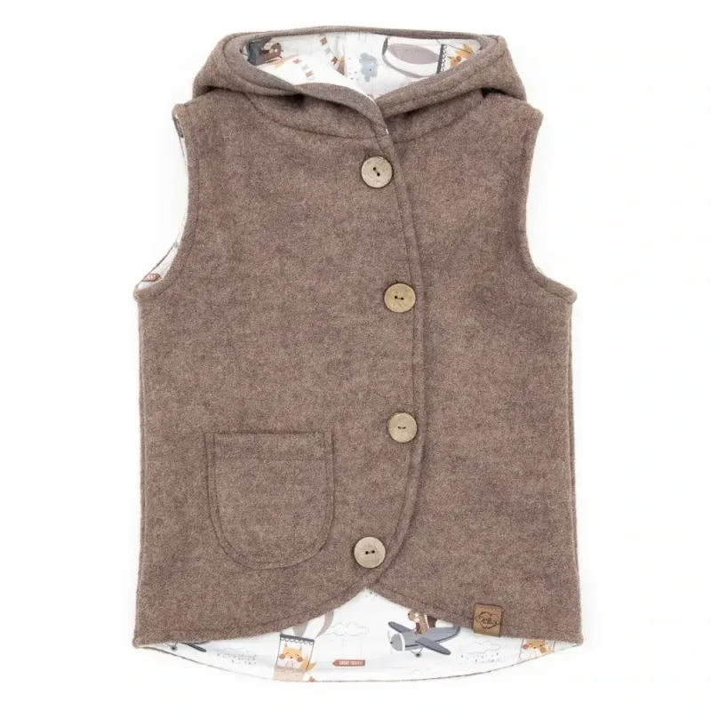 Walkweste | hellbraun meliert