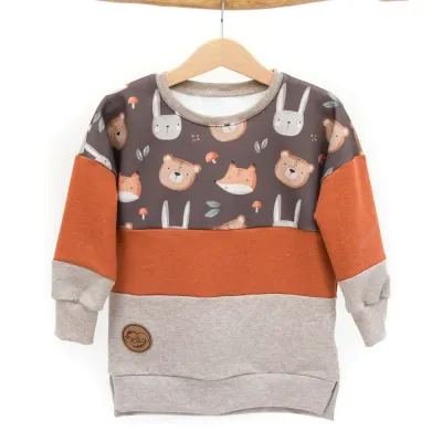 Oversized Pullover | Happy Friends terracotta beige Oversized Pullover | Happy Friends terracotta beige
