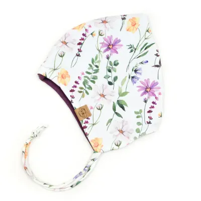 Zipfelmütze | Purple Flowers | Gr. 45-47 cm