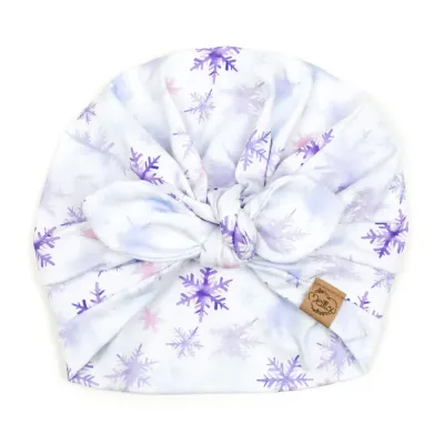 Turbanmütze | Schneeflocke | Größe 45-47cm