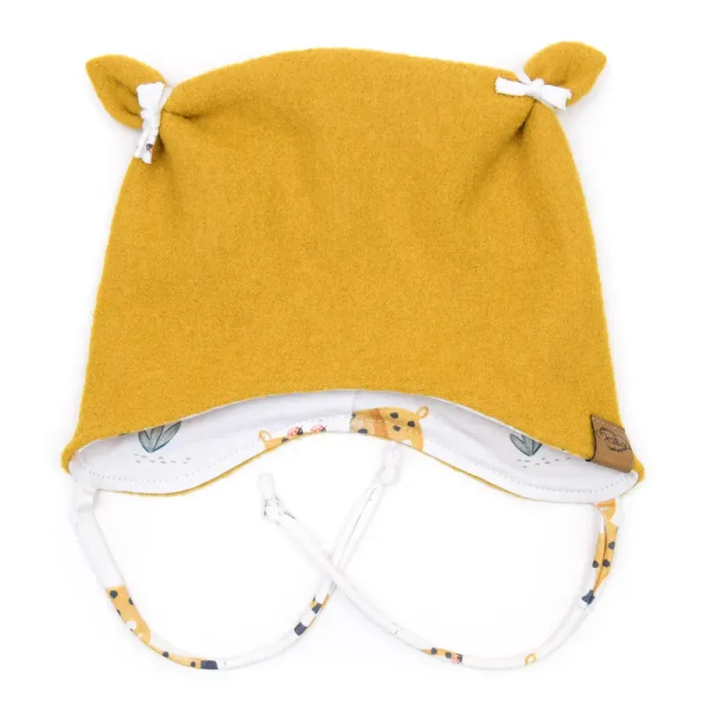 Walkmütze mit Ohren | gelb | Gr. 45-47 cm
