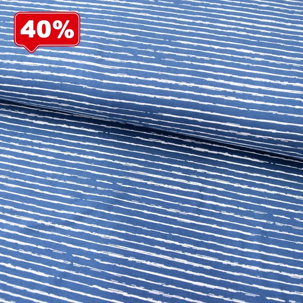 Jersey | Streifen dusty blue