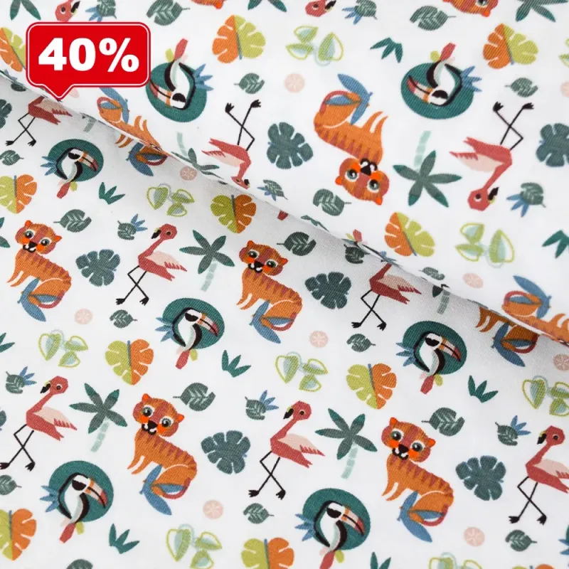 GOTS Jersey | Tiger & Flamingo