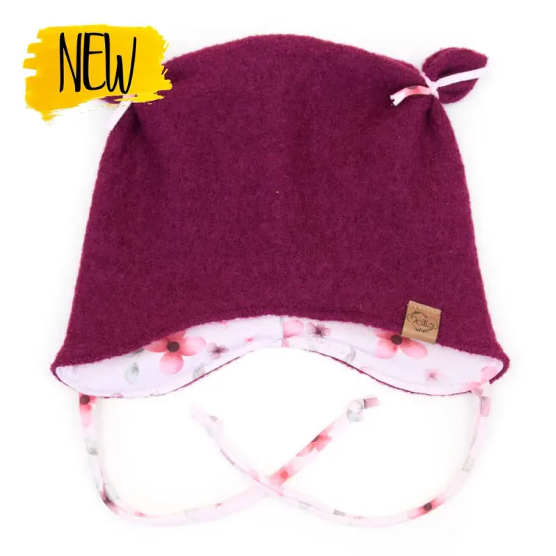 Walkmütze mit Ohren | brombeer