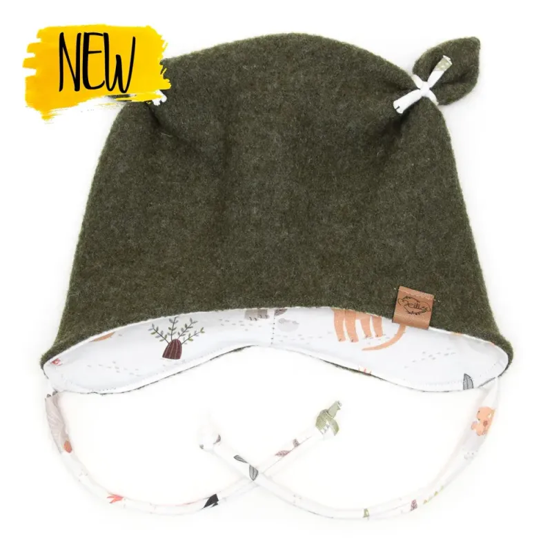 Walkmütze mit Ohren | khaki meliert