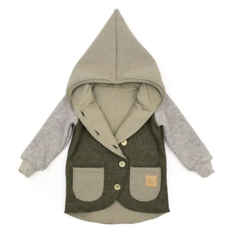 Walkjacke | Color Blocking | khaki - olivbraun