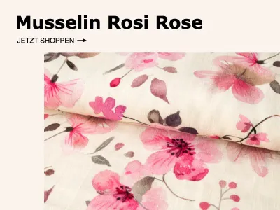 Musselin Rosi Rose