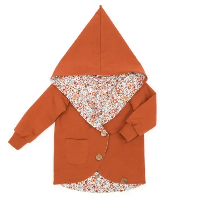 Sweatjacke | terracotta meliert