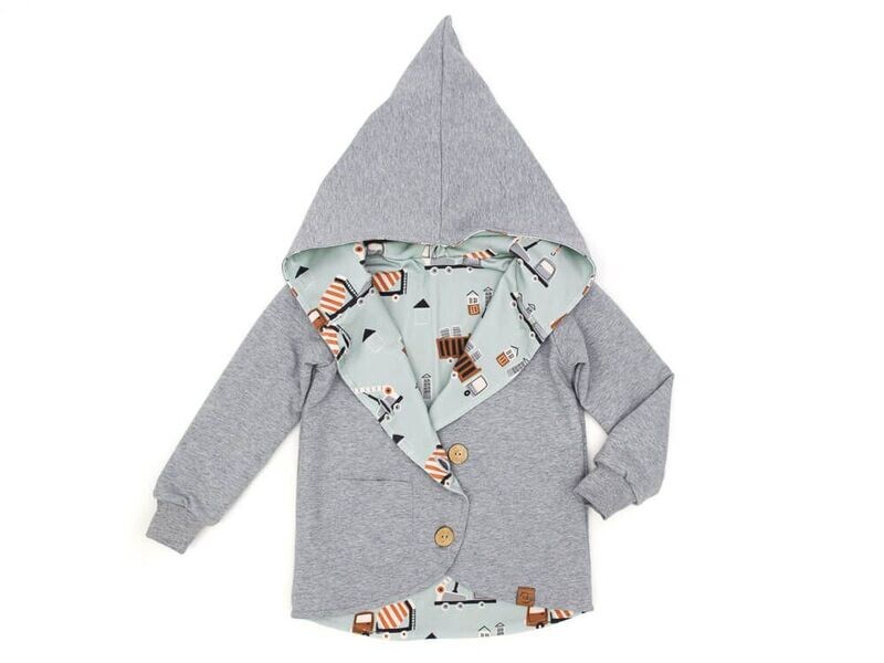 Sweatjacke | hellgrau meliert