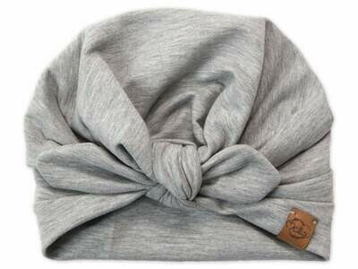 Turbanmütze | hellgrau meliert