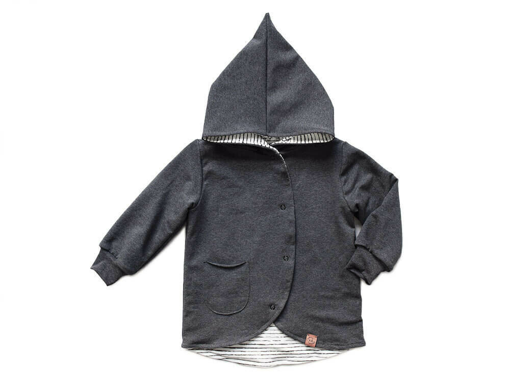 Sweatjacke | anthrazit meliert