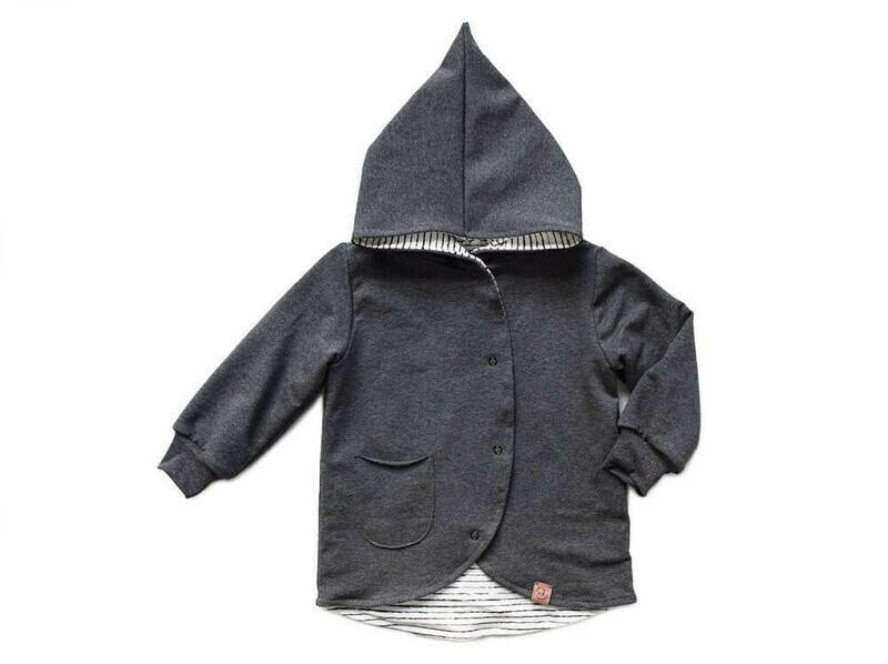 Sweatjacke | anthrazit meliert