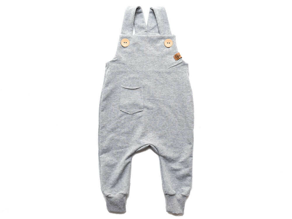 Latzhose | hellgrau meliert