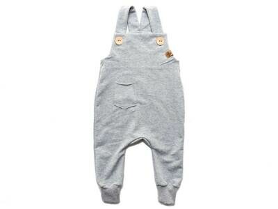 Latzhose | hellgrau meliert