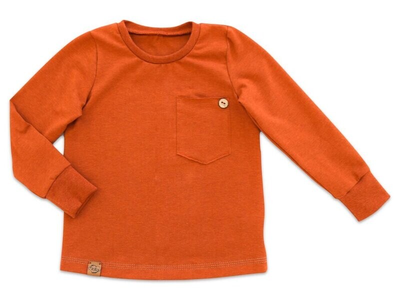 Langarmshirt | terracotta meliert