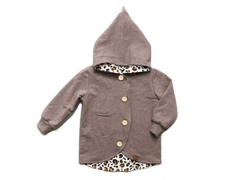 Sweatjacke | braun meliert