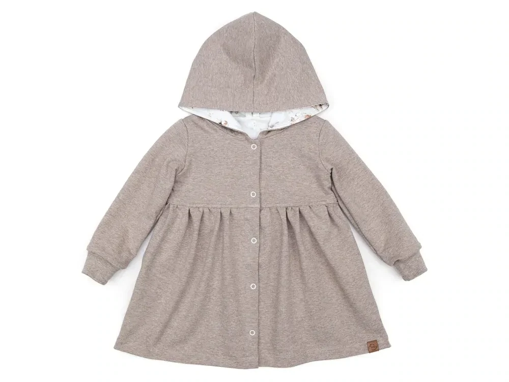 Sweatmantel | beige meliert