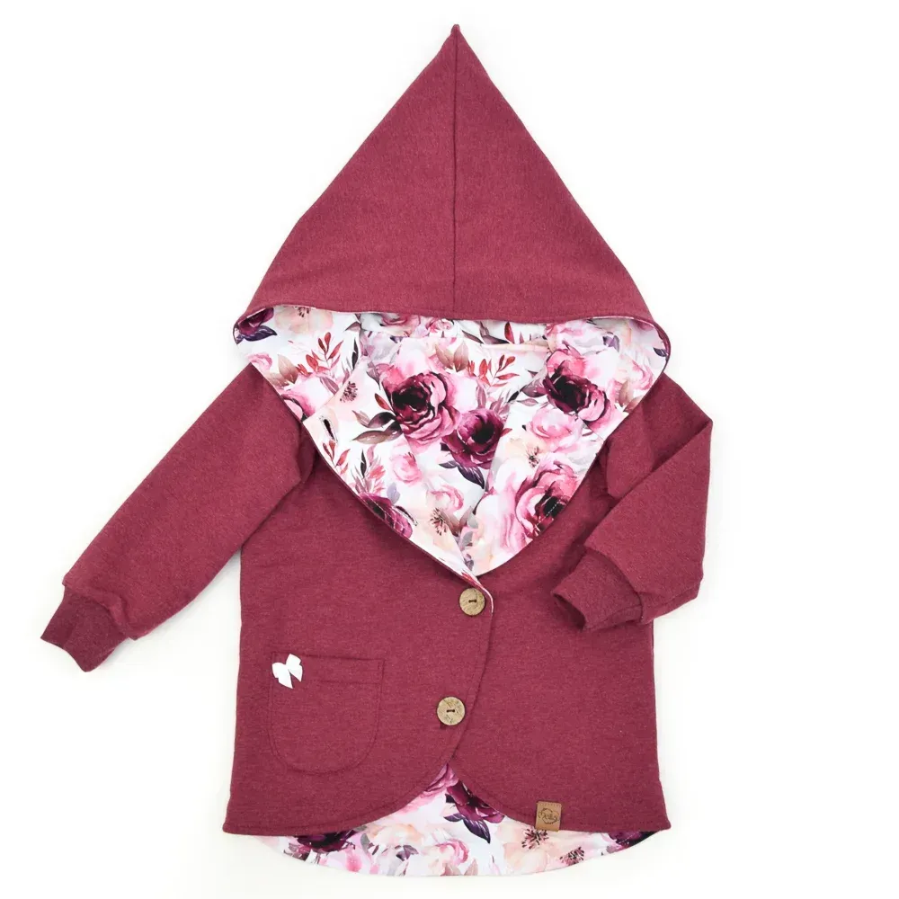 Sweatjacke | bordeaux meliert