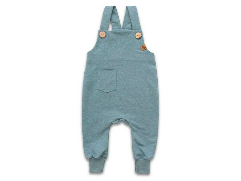 Latzhose | dusty blue meliert