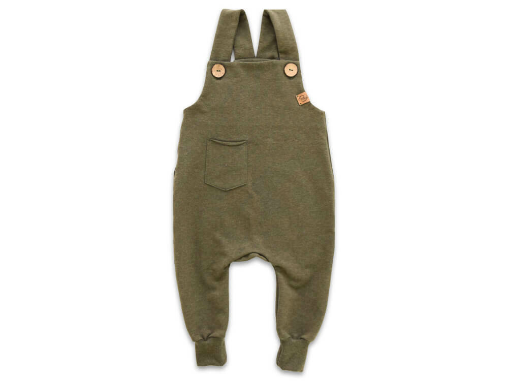 Latzhose | khaki meliert