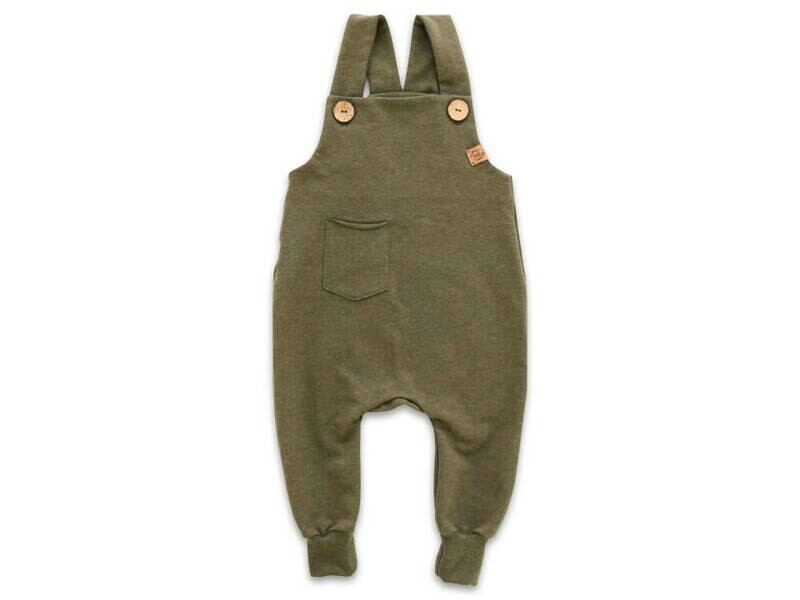 Latzhose | khaki meliert