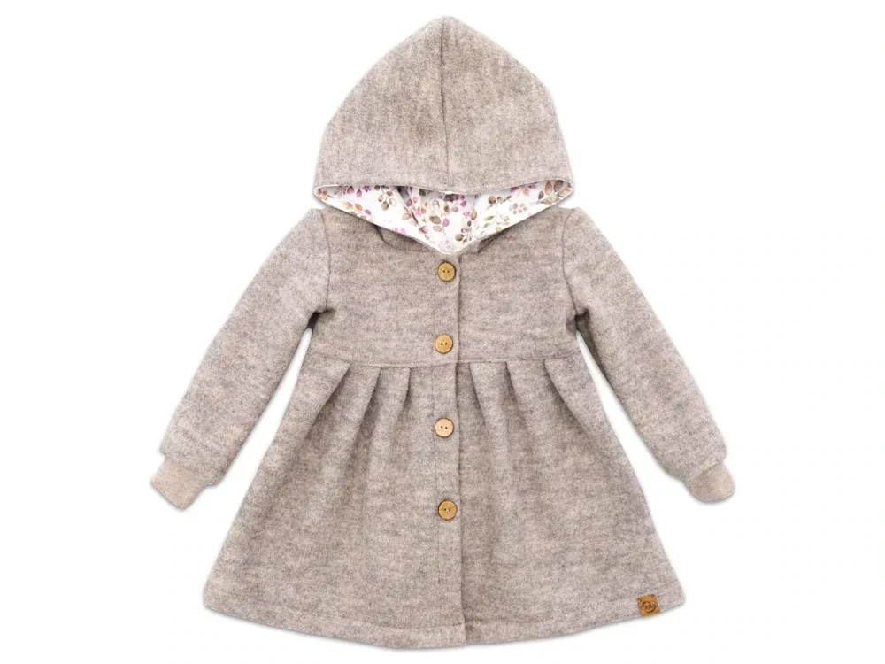 Walkmantel Wollwalk Mantel Mädchen Kinder Meilisu beige