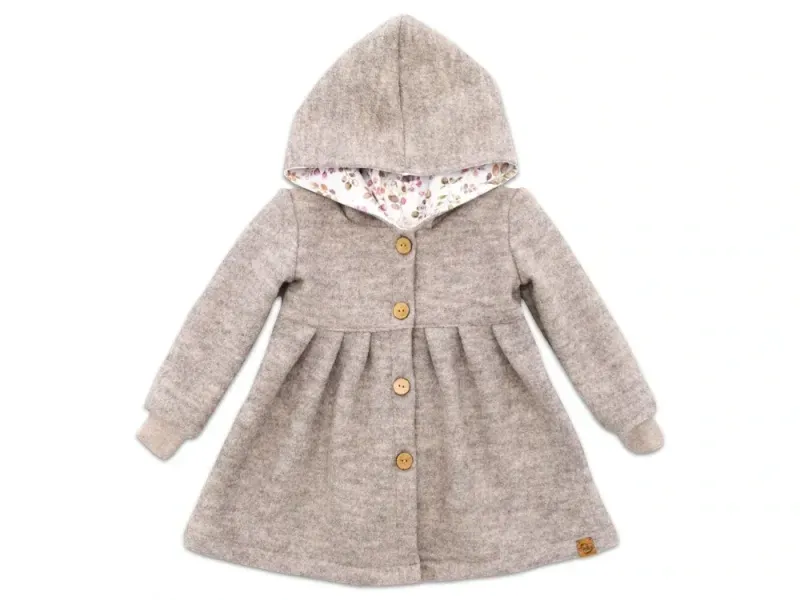 Walkmantel Wollwalk Mantel Mädchen Kinder Meilisu beige