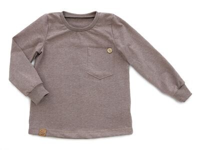 Langarmshirt | braun meliert