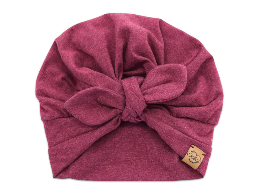 Turbanmütze | bordeaux meliert