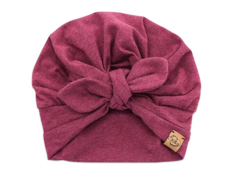 Turbanmütze | bordeaux meliert